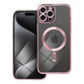 OEM Silikoncase für iPhone 15 PRO MAX Electro Mag compatible with MagSafe -rose | Stoßfest | Slim Design - Gold