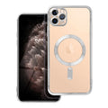OEM Silikoncase für iPhone 11 PRO MAX Electro Mag compatible with MagSafe | Stoßfest | Slim Design - Silber
