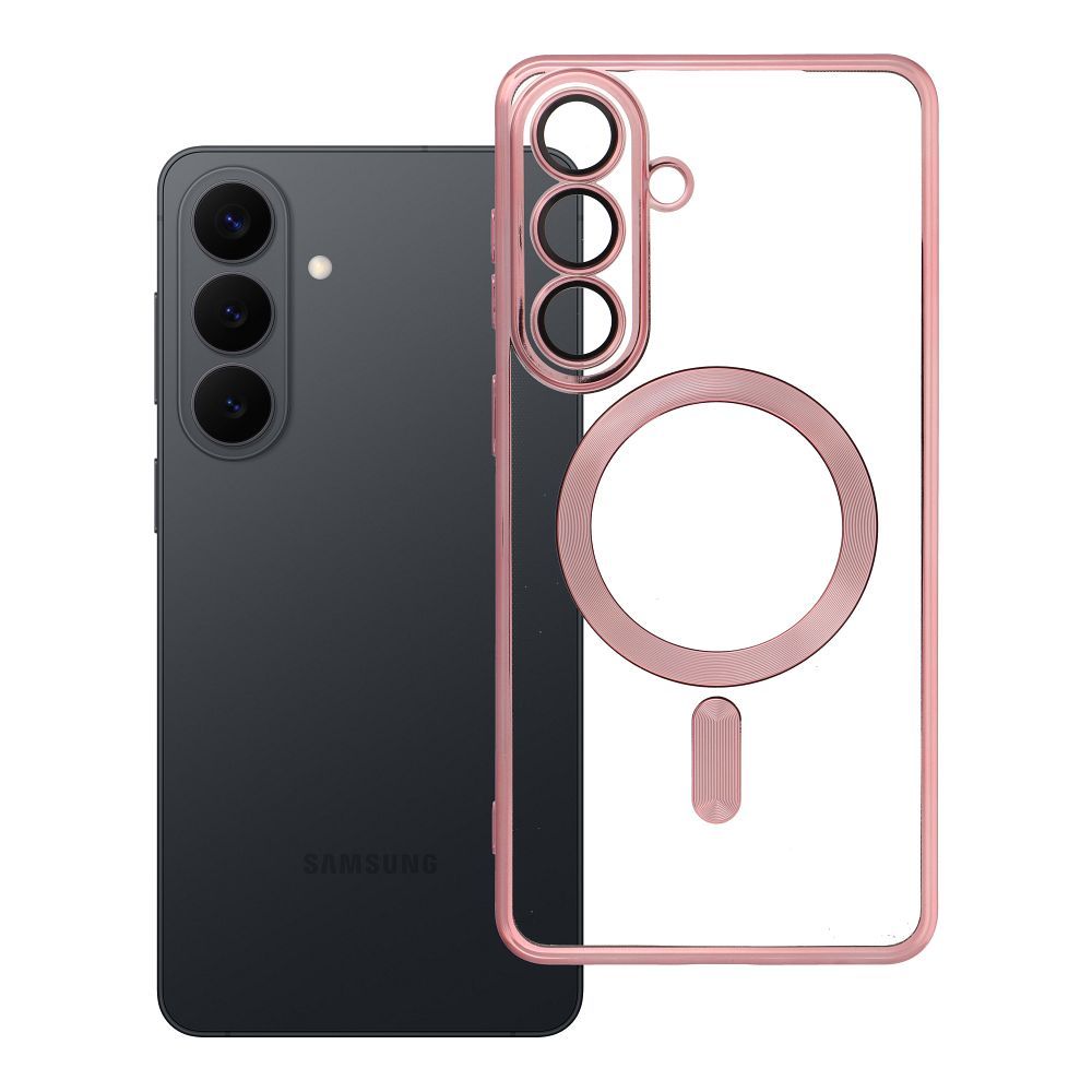 OEM Silikoncase für Samsung S26 PLUS Electro Mag compatible with MagSafe -rose | Stoßfest | Slim Design - Gold