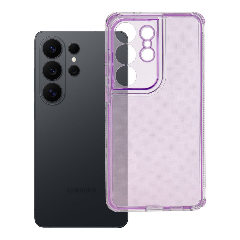 OEM Silikoncase für Samsung S26 ULTRA Matrix light violet | Stoßfest | Slim Design - Transparent