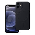 OEM Silikoncase für iPhone 12 MINI Mag compatible with MagSafe | Stoßfest | Slim Design - Schwarz
