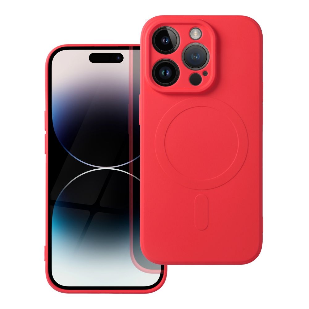 OEM Silikoncase für iPhone 14 PRO Mag compatible with MagSafe | Stoßfest | Slim Design - Rot
