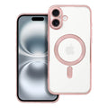 OEM Silikoncase für iPhone 16 PLUS Electro Mag compatible with MagSafe -rose | Stoßfest | Slim Design - Gold