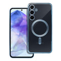 OEM Silikoncase für Samsung A55 Electro Mag compatible with MagSafe | Stoßfest | Slim Design - Blau