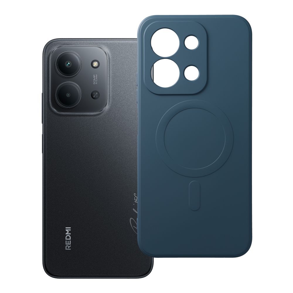 OEM Silikoncase für Xiaomi Redmi 15C (173,16 x 81,07 x 8,2) Mag compatible with MagSafe | Stoßfest | Slim Design - Blau