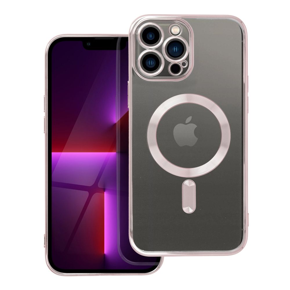 OEM Silikoncase für iPhone 13 PRO MAX Electro Mag compatible with MagSafe -rose | Stoßfest | Slim Design - Gold