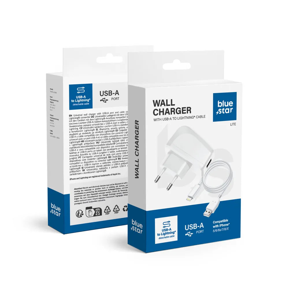 Blue Star Ladeadapter inkl. Kabel USB Leistung n. a. | Zuverlässig Laden | Robust | Art.-1518
