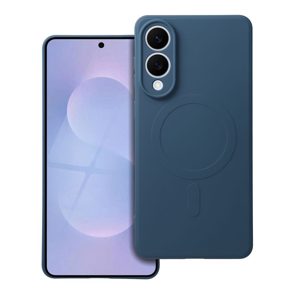 OEM Silikoncase für Samsung S25 EDGE Mag compatible with MagSafe | Stoßfest | Slim Design - Blau
