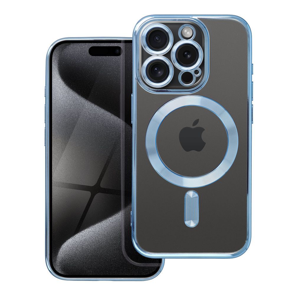 OEM Silikoncase für iPhone 15 PRO Electro Mag compatible with MagSafe | Stoßfest | Slim Design - Blau