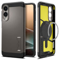 Spigen Silikoncase für SAMSUNG S25 Edge gunmetal | Stoßfest | Slim Design - Standard