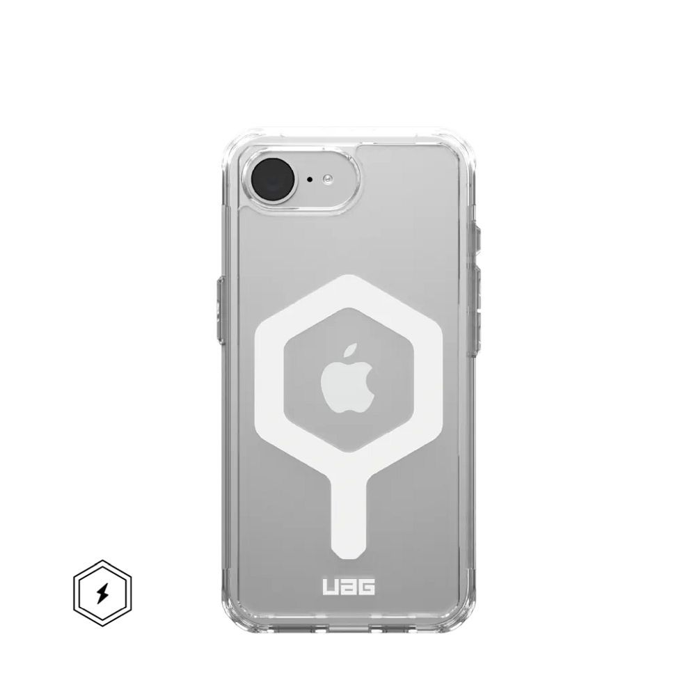 Urban Armor Gear Silikoncase für IPHONE 16e ice/ | Stoßfest | Slim Design - Weiß