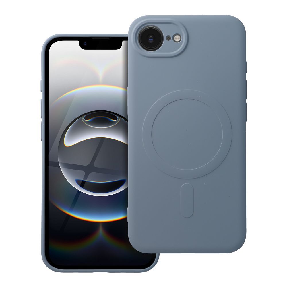 OEM Silikoncase für iPhone 16e Mag compatible with MagSafe light | Stoßfest | Slim Design - Blau