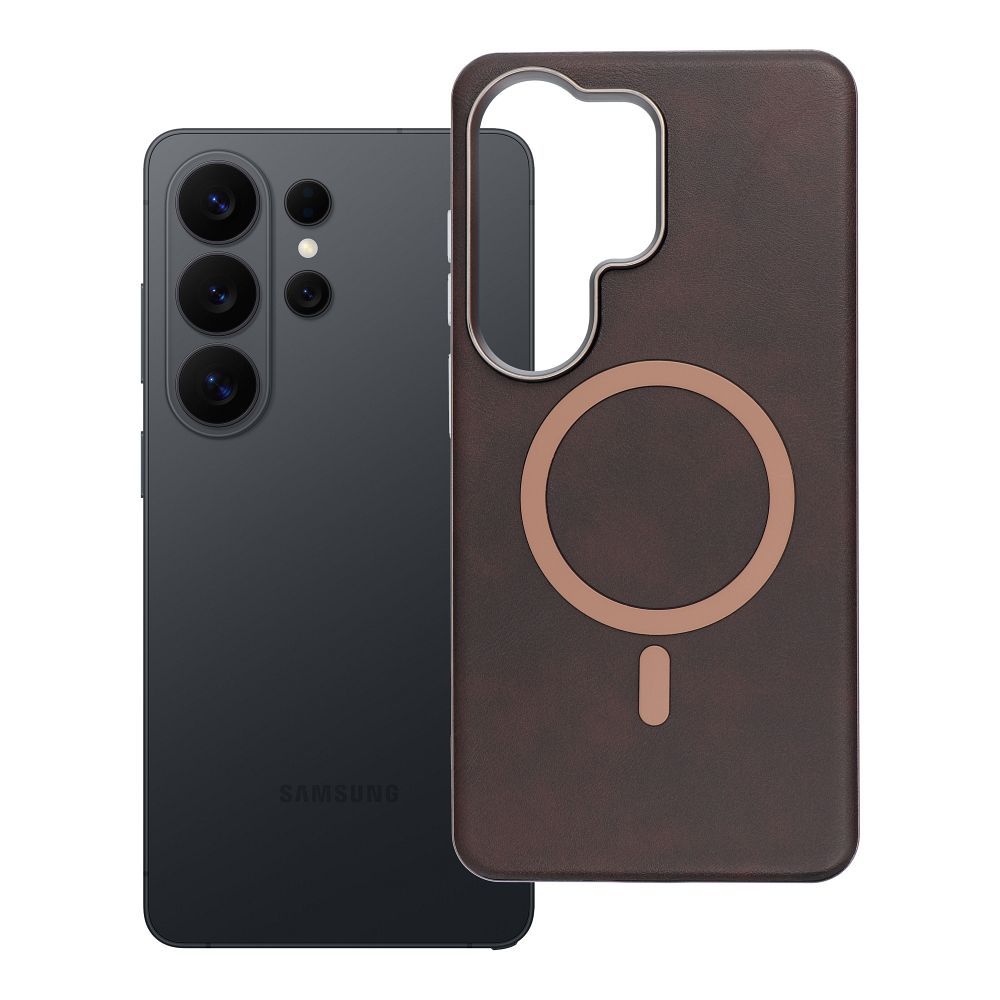 OEM Silikoncase für Samsung S26 ULTRA Gentleman Mag compatible with MagSafe brown | Stoßfest | Slim Design - Standard