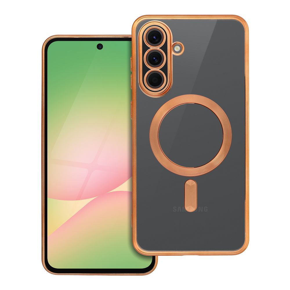 OEM Silikoncase für Samsung A56 Electro Mag compatible with MagSafe | Stoßfest | Slim Design - Gold
