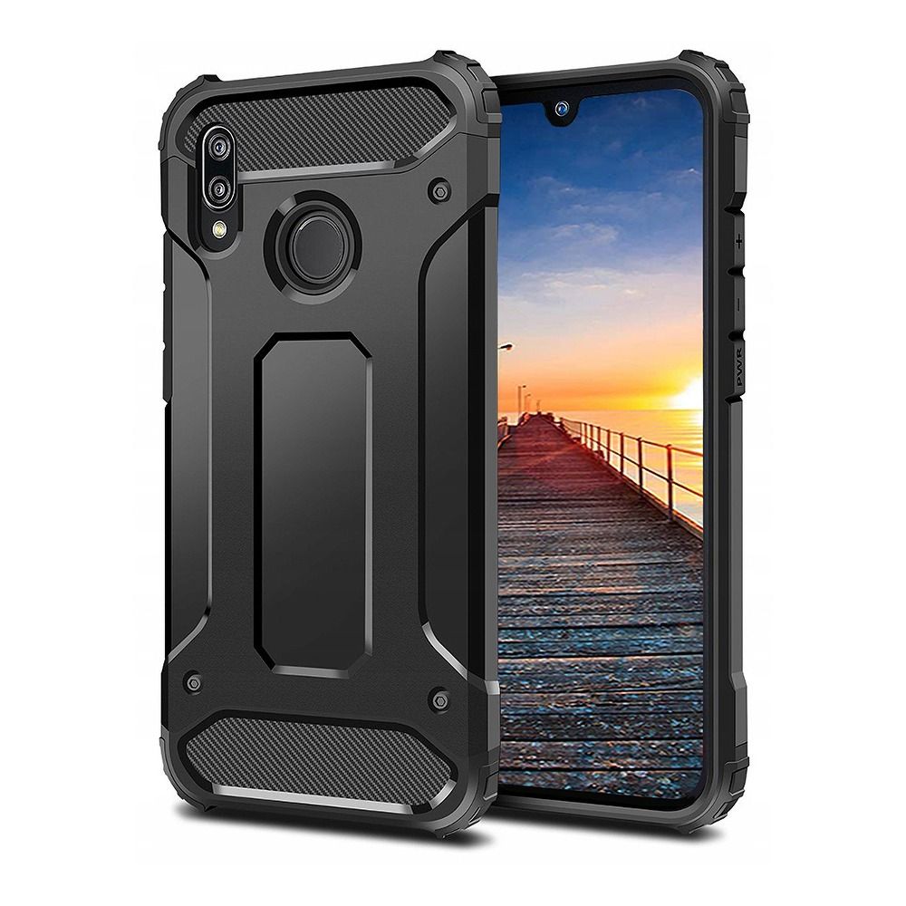 OEM Silikoncase für Huawei P SMART 2019 Armor | Stoßfest | Slim Design - Schwarz