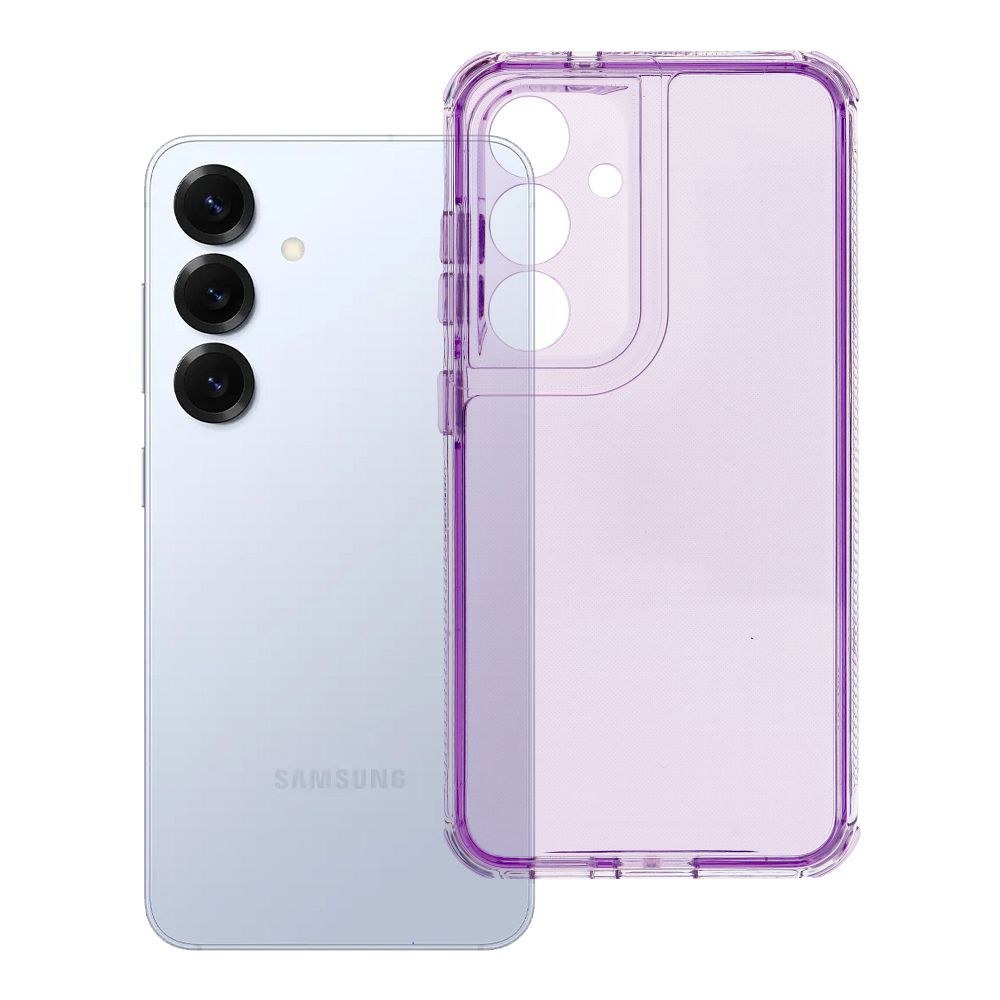 OEM Silikoncase für Samsung S25 Matrix light violet | Stoßfest | Slim Design - Transparent