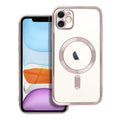 OEM Silikoncase für iPhone 11 Electro Mag compatible with MagSafe -rose | Stoßfest | Slim Design - Gold