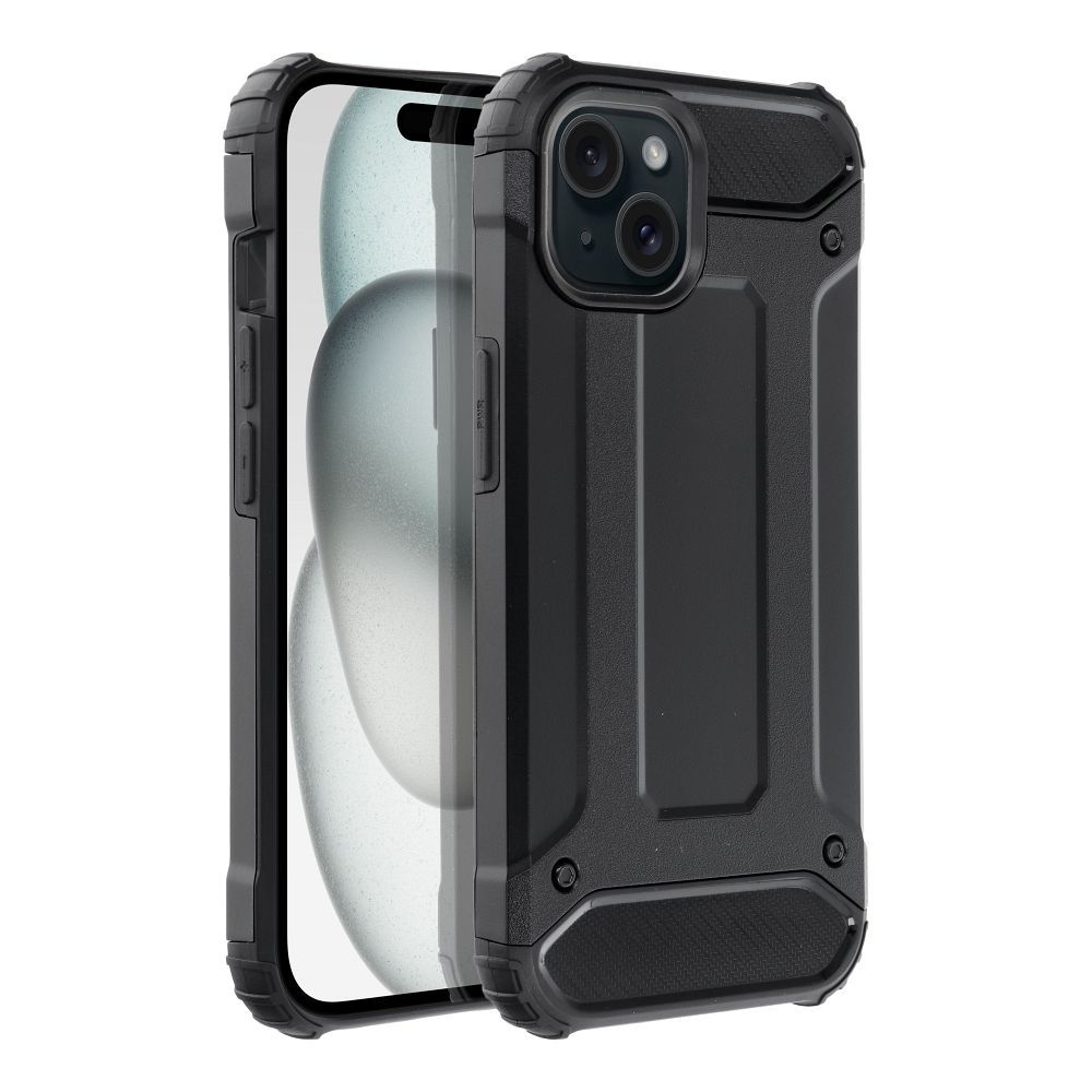 OEM Silikoncase für iPhone 15 Armor | Stoßfest | Slim Design - Schwarz