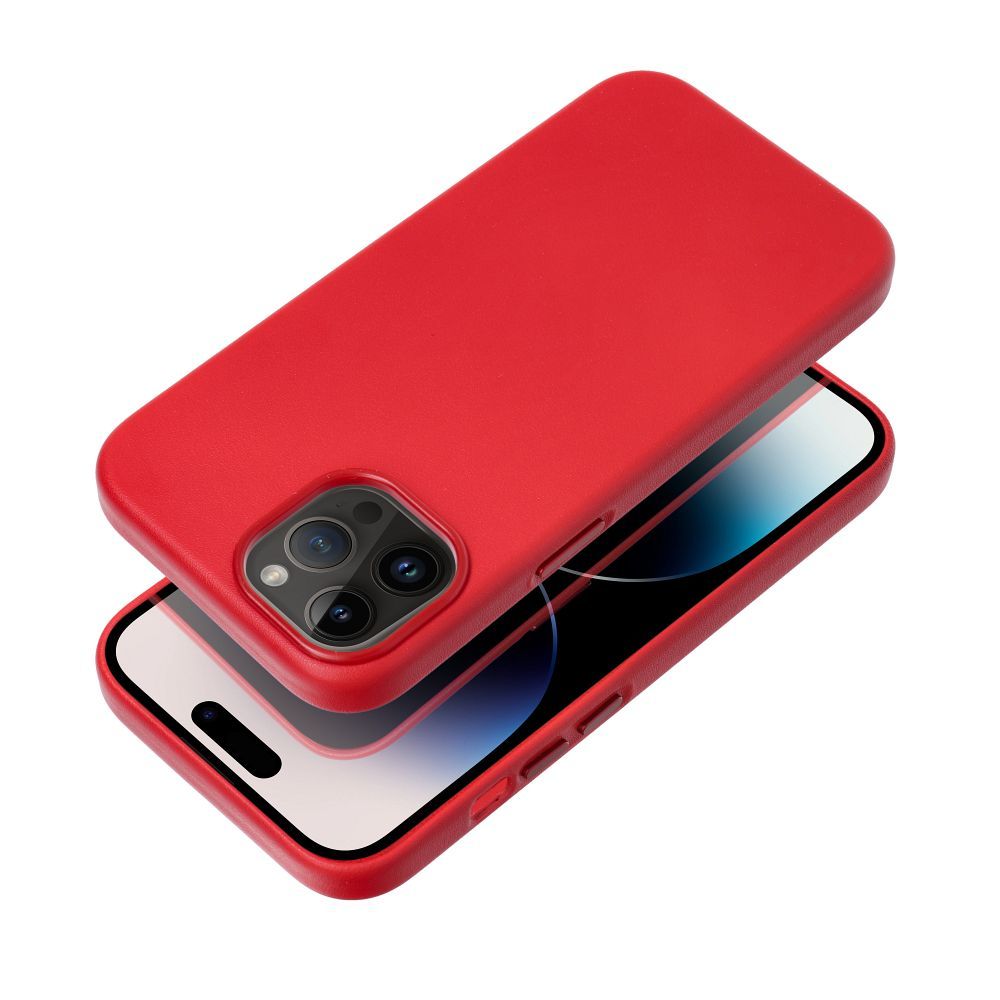 OEM Silikoncase für Samsung S25 PLUS Leather Mag compatible with MagSafe | Stoßfest | Slim Design - Rot