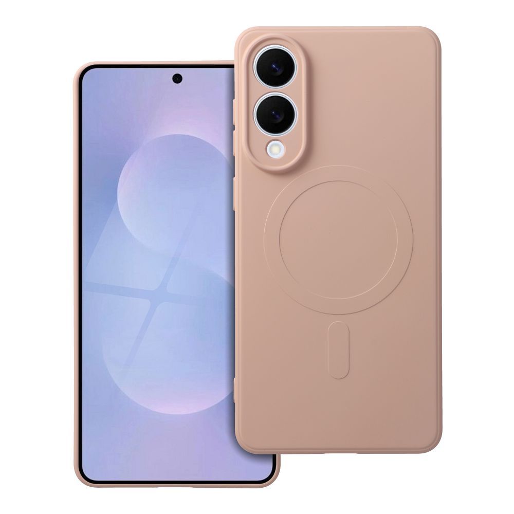 OEM Silikoncase für Samsung S25 EDGE Mag compatible with MagSafe | Stoßfest | Slim Design - Rosa