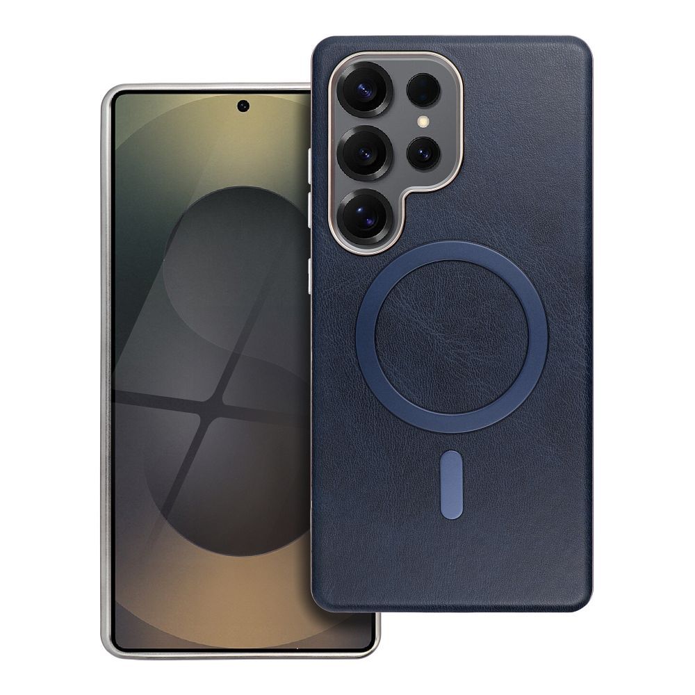 OEM Silikoncase für Samsung S25 FE Gentleman Mag compatible with MagSafe | Stoßfest | Slim Design - Blau