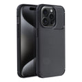 OEM Silikoncase für iPhone 15 PRO Carbon Premium | Stoßfest | Slim Design - Schwarz
