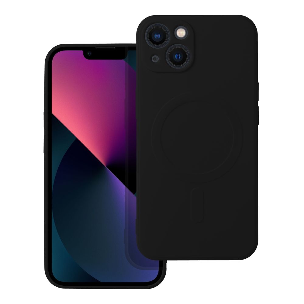 OEM Silikoncase für iPhone 13 Mag compatible with MagSafe | Stoßfest | Slim Design - Schwarz