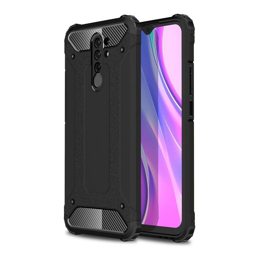 OEM Silikoncase für Xiaomi Redmi 9 Armor | Stoßfest | Slim Design - Schwarz