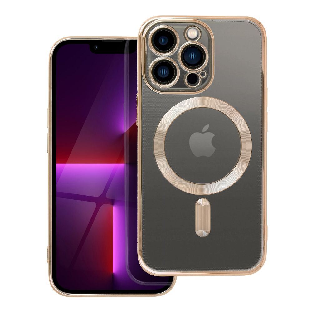 OEM Silikoncase für iPhone 13 PRO Electro Mag compatible with MagSafe | Stoßfest | Slim Design - Gold