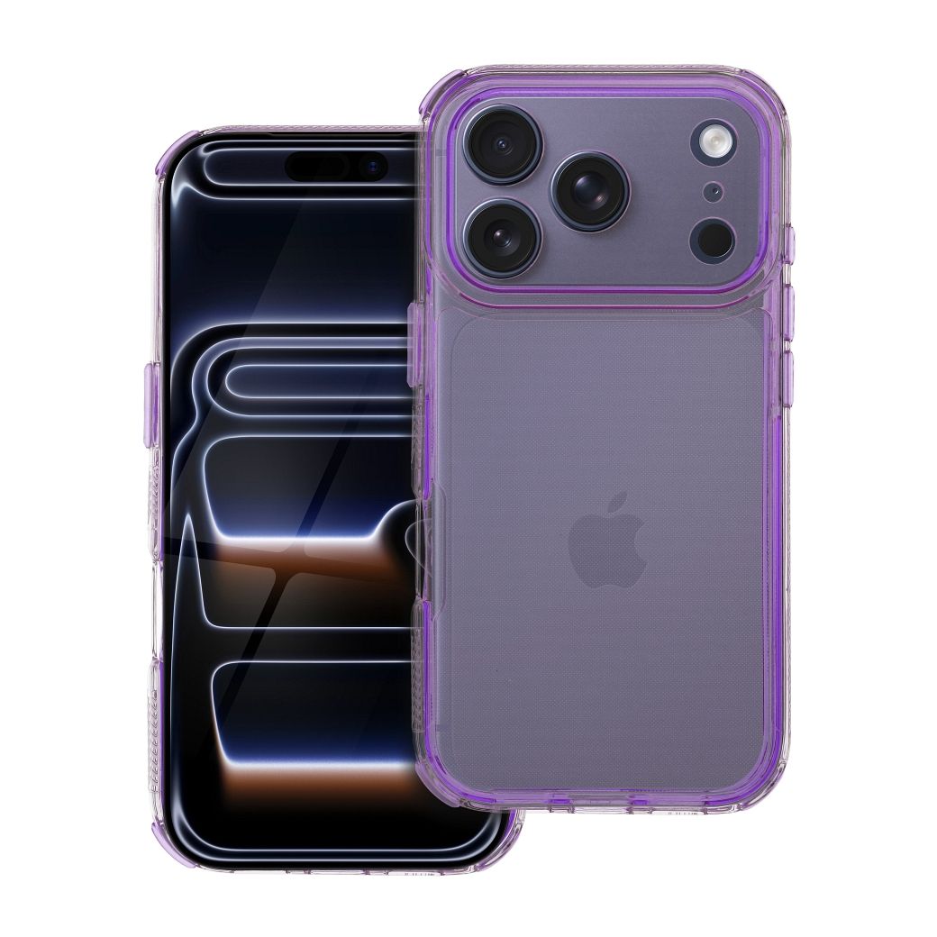 OEM Silikoncase für iPhone 17 PRO Matrix light violet | Stoßfest | Slim Design - Transparent