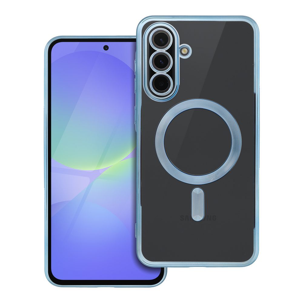 OEM Silikoncase für Samsung A36 Electro Mag compatible with MagSafe | Stoßfest | Slim Design - Blau