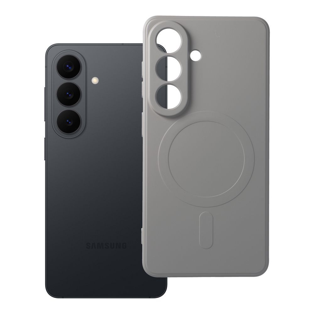 OEM Silikoncase für Samsung S26 Mag compatible with MagSafe titanium | Stoßfest | Slim Design - Grau