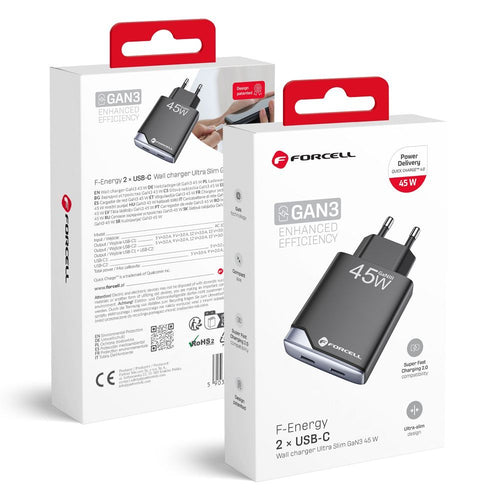 Forcell Ladegerät 45W | Schnellladen | Kompakt