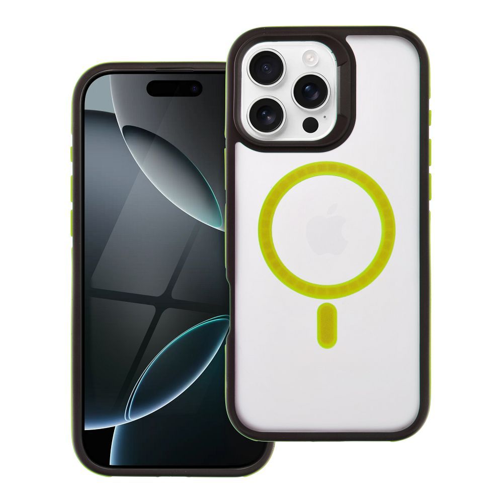 OEM Silikoncase für iPhone 16 PRO MAX Neo compatible with MagSafe | Stoßfest | Slim Design - Gelb
