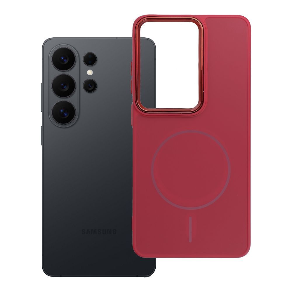 OEM Silikoncase für Samsung S26 ULTRA Frame Mag compatible with MagSafe magenta | Stoßfest | Slim Design - Standard