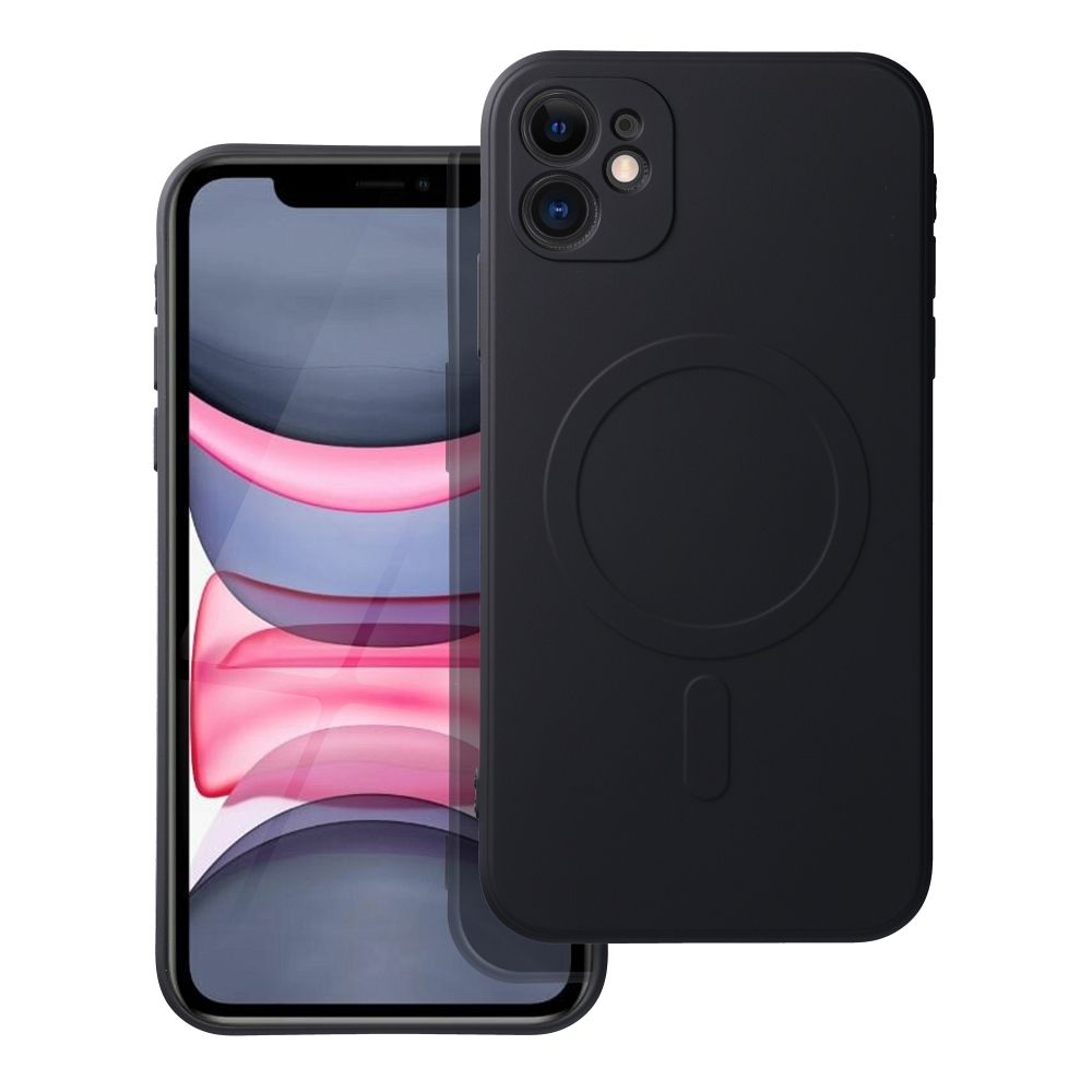 OEM Silikoncase für iPhone 11 Mag compatible with MagSafe | Stoßfest | Slim Design - Schwarz