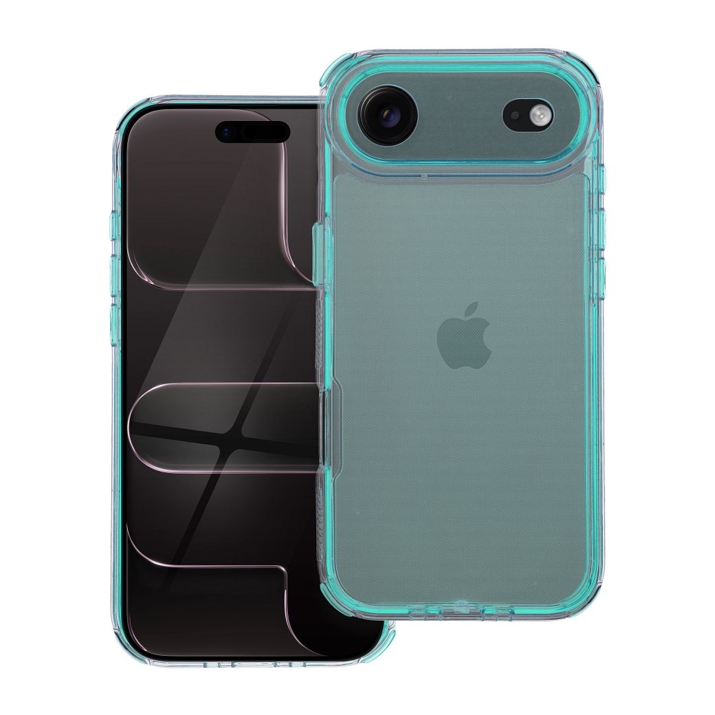 OEM Silikoncase für iPhone 17 AIR Matrix mint | Stoßfest | Slim Design - Transparent