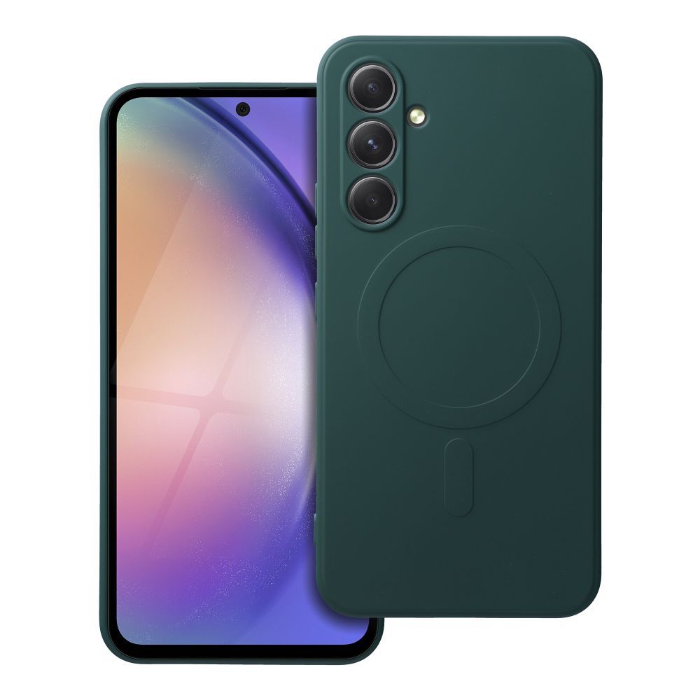 OEM Silikoncase für Samsung A54 Mag compatible with MagSafe dark | Stoßfest | Slim Design - Grün