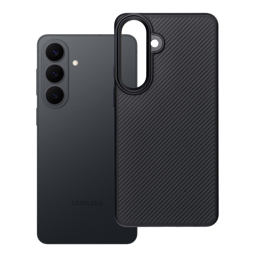 OEM Silikoncase für Samsung S26 PLUS Carbon Elite Mag compatible with MagSafe | Stoßfest | Slim Design - Schwarz