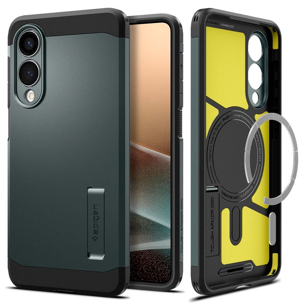 Spigen Silikoncase für SAMSUNG S25 Edge abyss | Stoßfest | Slim Design - Grün