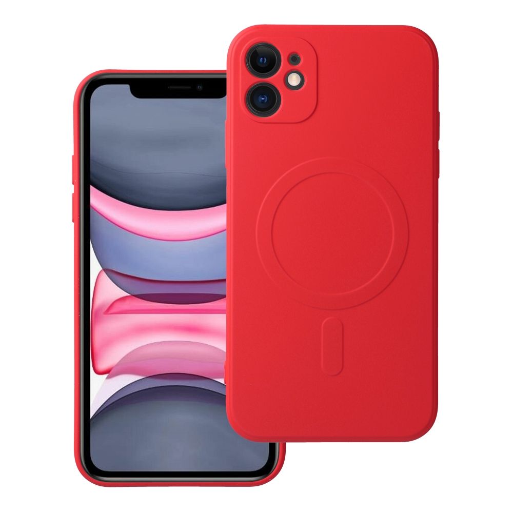 OEM Silikoncase für iPhone 11 Mag compatible with MagSafe | Stoßfest | Slim Design - Rot