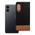OEM Bookcase für Samsung S25 Edge Jeans | Rundumschutz | Kartenfach - Schwarz