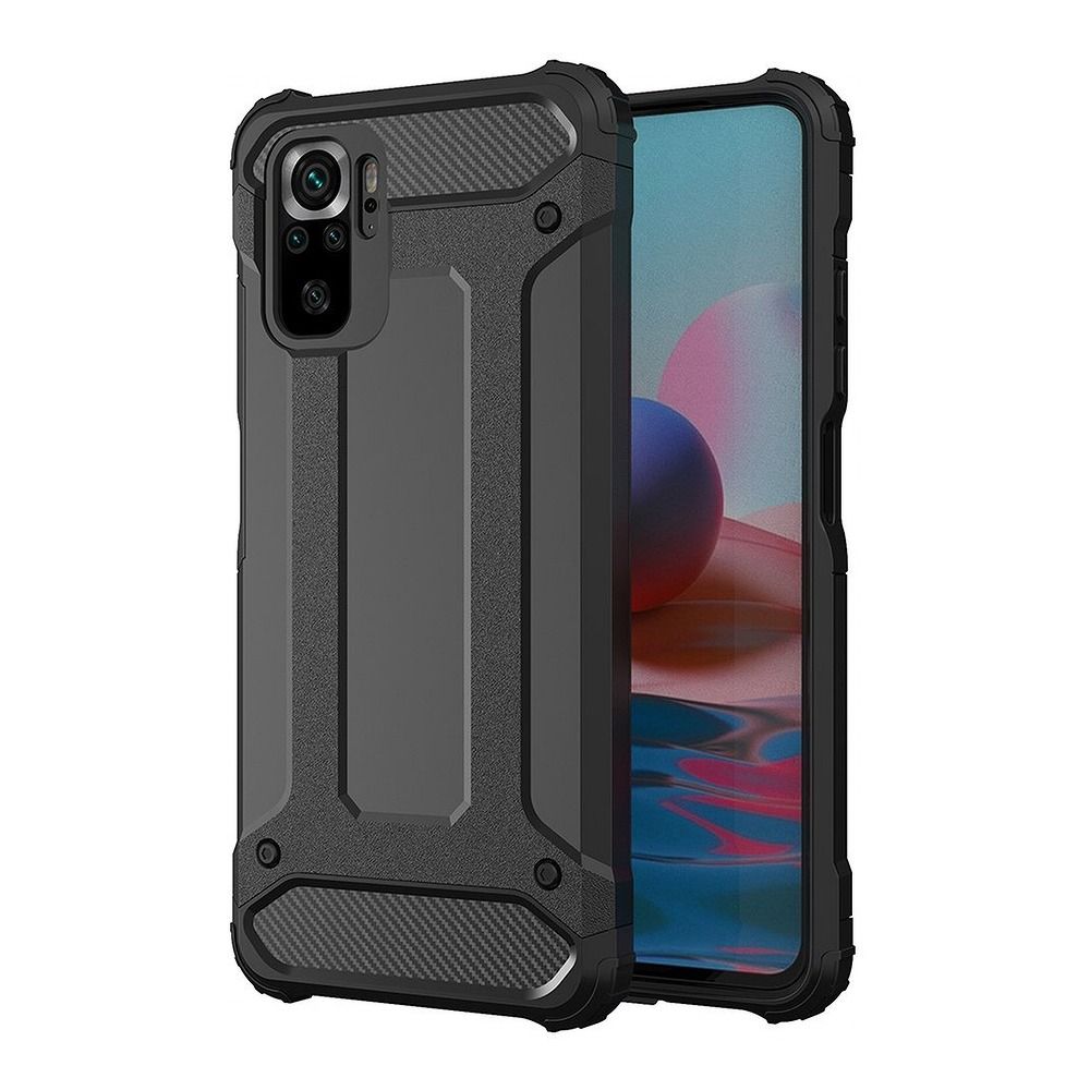 OEM Silikoncase für Xiaomi Redmi Note 10 PRO / Redmi Note 10 PRO MAX Armor | Stoßfest | Slim Design - Schwarz