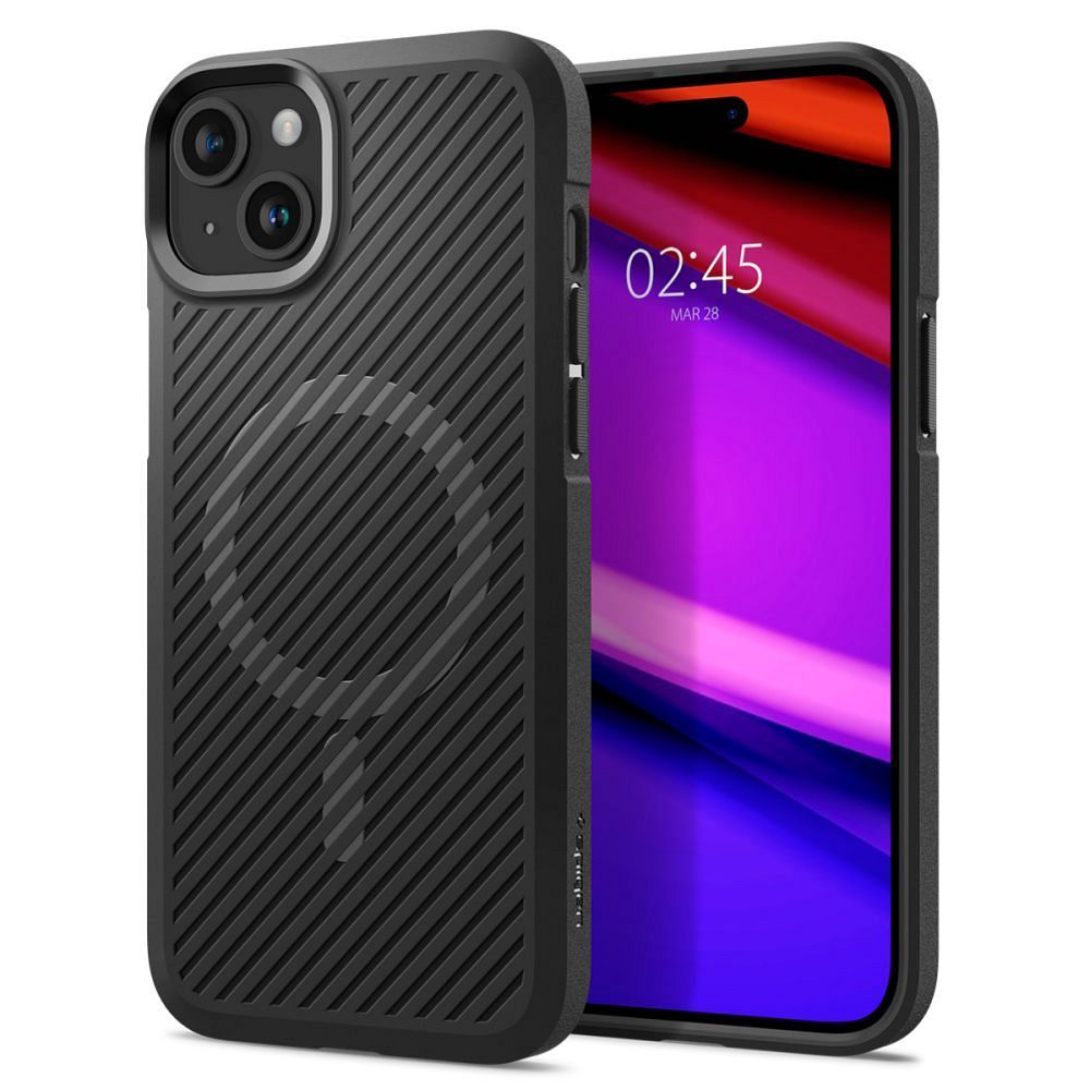 Spigen Silikoncase für IPHONE 15 PLUS mattschwarz | Stoßfest | Slim Design - Schwarz