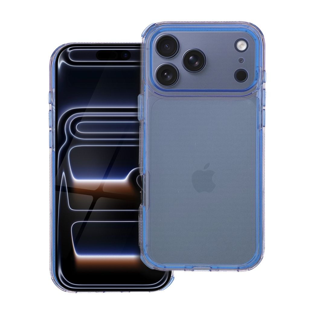 OEM Silikoncase für iPhone 17 PRO MAX Matrix | Stoßfest | Slim Design - Blau