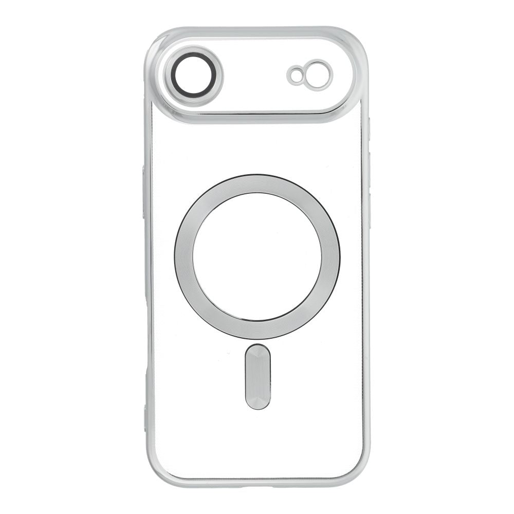 OEM Silikoncase für iPhone 17 AIR Electro Mag compatible with MagSafe | Stoßfest | Slim Design - Silber