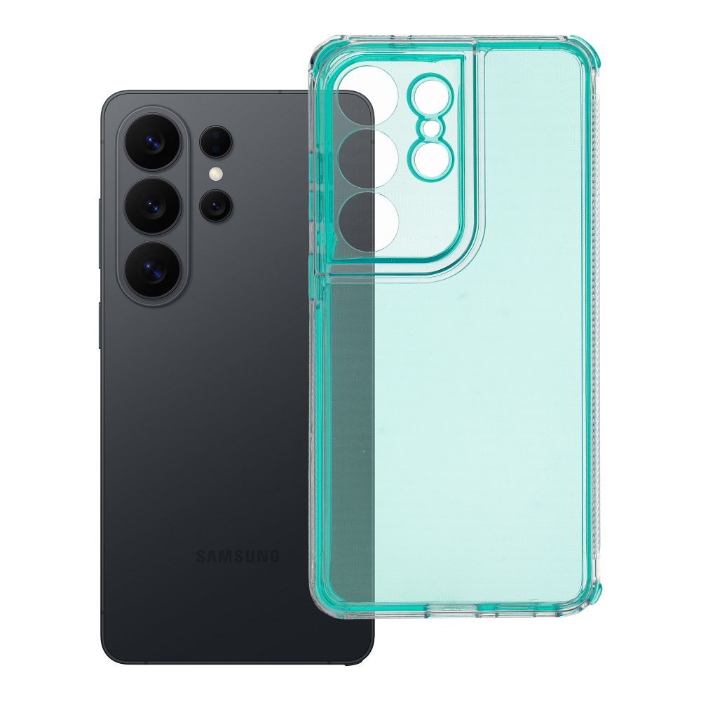 OEM Silikoncase für Samsung S26 ULTRA Matrix mint | Stoßfest | Slim Design - Transparent
