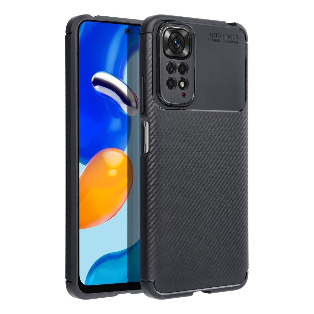 OEM Silikoncase für Xiaomi Redmi Note 9 Carbon Premium | Stoßfest | Slim Design - Schwarz
