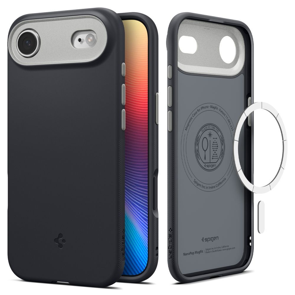 Spigen Silikoncase für IPHONE 17 Air sesame | Stoßfest | Slim Design - Schwarz