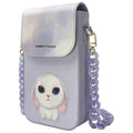 Nimmy Bookcase für NIMMY set 3in1 phone bag + wallet + gps BIG EYED PET 2.0 Rabbit | Rundumschutz | Kartenfach - Lila